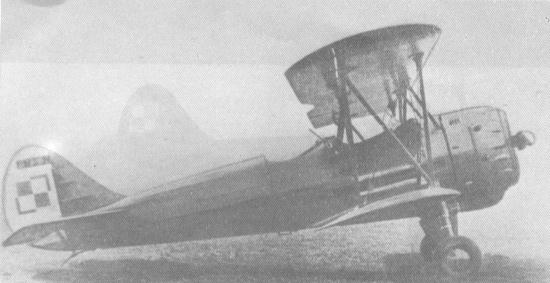 Prototyp samolotu PWS-26 podczas prób w ITL latem 1936 roku