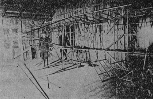 Samolot WZ-I w czasie budowy w Milanówku w 1913 roku