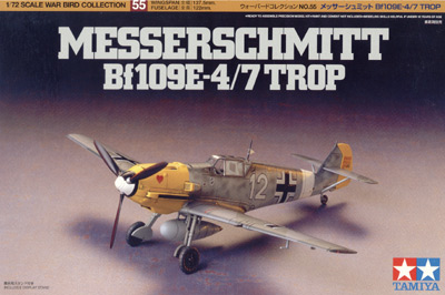 Messerschmitt Bf-109 E7, Tamiya, skala 1:72